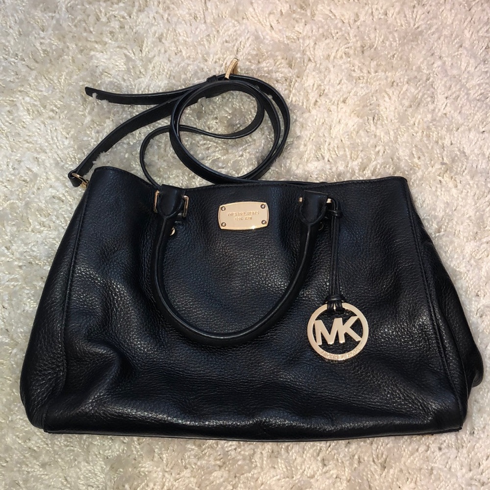 Michael Kors black leather purse